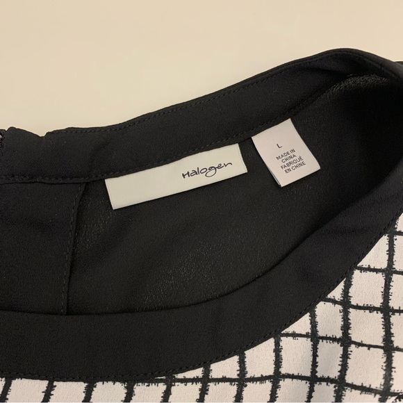 Halogen Blouse Black & White Lg - Picture 6 of 11